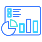 Dashboard with charts and analytics, symbolising real-time monitoring and security insights. Represents traceability and proactive detection of threats in Cloud environments.